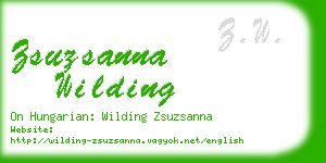 zsuzsanna wilding business card